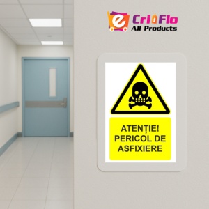 Indicator Atentie pericol de asfixiere indicator de avertizare, Sticker autocolant - Img 5