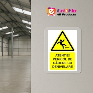 Indicator Atentie pericol de cadere cu denivelare indicator de avertizare, Sticker autocolant - Img 4