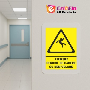Indicator Atentie pericol de cadere cu denivelare, Sticker autocolant - Img 5