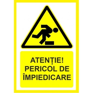 Indicator Atentie pericol de impiedicare, Sticker autocolant - Img 1