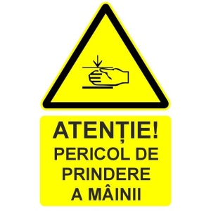 Indicator Atentie pericol de prindere a mainii indicator de avertizare, Sticker autocolant
