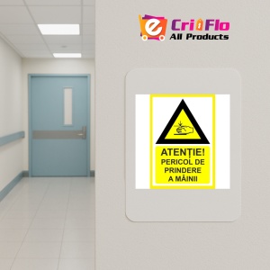 Indicator Atentie pericol de prindere a mainii, Sticker autocolant - Img 4