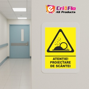 Indicator Atentie pericol de scantei, Sticker autocolant - Img 5