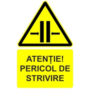 Indicator Atentie pericol de strivire indicator de avertizare, Sticker autocolant