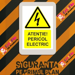 Indicator Atentie pericol electric indicator de avertizare, Sticker autocolant - Img 3