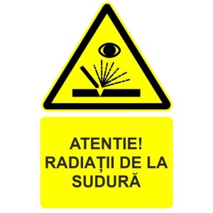 Indicator Atentie radiatii de la sudura indicator de avertizare, Sticker autocolant