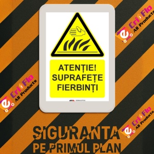 Indicator Atentie suprafete fierbinti indicator de avertizare, Sticker autocolant - Img 3