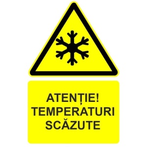 Indicator Atentie temperaturi scazute indicator de avertizare, Sticker autocolant