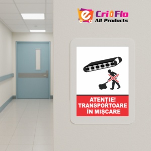 Indicator Atentie transportatoare in miscare, Sticker autocolant - Img 5