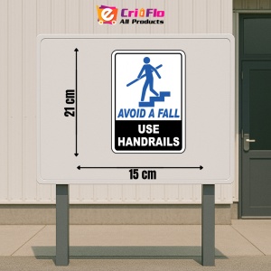 Indicator Avoid A Fall Use Handrails Sign, Sticker autocolant - Img 2