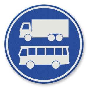 Indicator Banda obligatorie pentru autobuze si camioane, Sticker autocolant