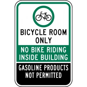 Indicator Bicycle Room Only Sign, Sticker autocolant