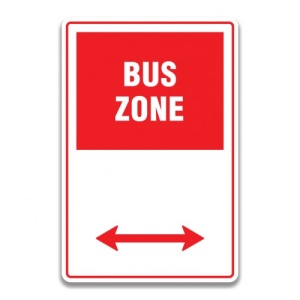 Indicator BUS ZONE SIGN, Sticker autocolant