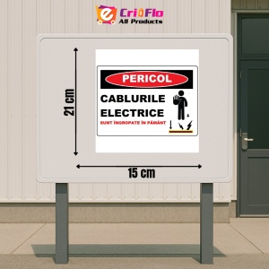 Indicator Cablurile electrice sunt ingropate in pamant, Sticker autocolant - Img 2