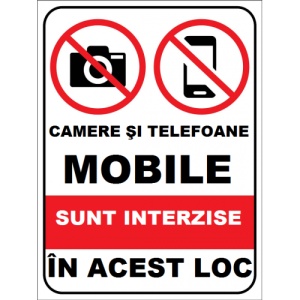Indicator Camere si telefoane mobile sunt interzise in acest loc, Sticker autocolant