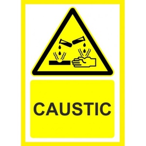 Indicator Caustic, Sticker autocolant