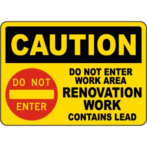 Indicator Caution Do Not Enter Work Area Renovation Sign, Sticker autocolant