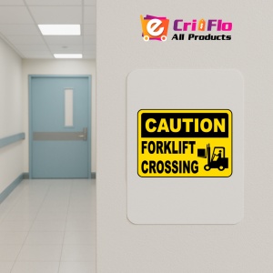 Indicator Caution Forklift Crossing Sign, Sticker autocolant - Img 4