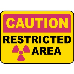 Indicator Caution Restricted Area Sign, Sticker autocolant