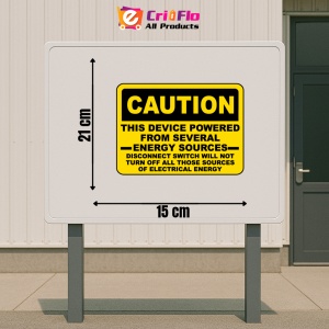 Indicator Caution Several Energy Sources Sign, Sticker autocolant - Img 2