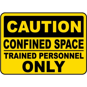Indicator Caution Trained Personnel Only Sign, Sticker autocolant
