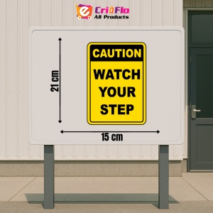 Indicator Caution Watch Your Step Sign, Sticker autocolant - Img 2