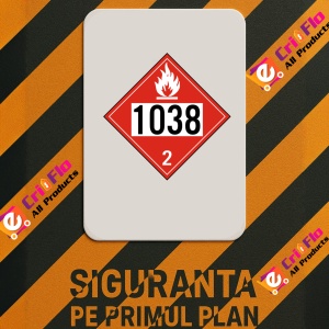 Indicator Cu numar 1038 pentru gaz inflamabil clasa 2, Sticker autocolant - Img 2