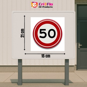 Indicator cu viteza maxima de 20 km la ora, Sticker autocolant - Img 2