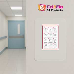 Indicator Cum sa te speli pe maini, Sticker autocolant - Img 4