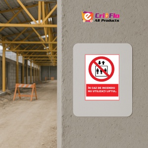 Indicator De siguranta in caz de incendiu nu utilizati liftul, Sticker autocolant - Img 5