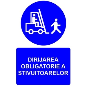 Indicator Dirijarea obligatorie a stivuitoarelor indicator de obligativitate, Sticker autocolant