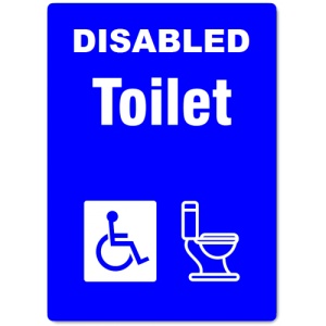 Indicator Disabled toilet, Sticker autocolant