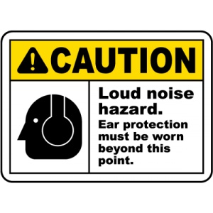 Indicator Ear Protection Must Be Worn Sign, Sticker autocolant