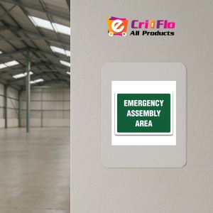 Indicator EMERGENCY ASSEMBLY AREA SIGN, Sticker autocolant - Img 3
