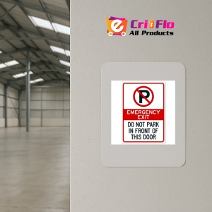 Indicator Emergency exit do not park in front of this door signs, Sticker autocolant - Img 3