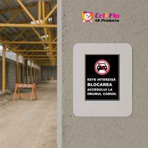 Indicator Este interzisa blocarea accesului la drumul comun, Sticker autocolant - Img 5