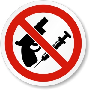 Indicator Eticheta fara arme si droguri, Sticker autocolant