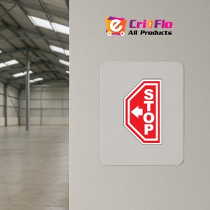 Indicator Eticheta stop pentru podea cu sageata spre stanga, Sticker autocolant - Img 3