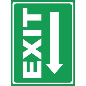 Indicator Exit stanga, Sticker autocolant