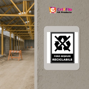 Indicator Fara deseuri reciclabile, Sticker autocolant - Img 5