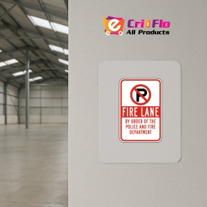 Indicator FIRE LANE BY ORDER OF THE POLICE AND FIRE DEPARTMENT SIGNS, Sticker autocolant - Img 3