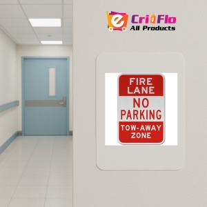Indicator Fire Lane No Parking Tow Away Zone Sign, Sticker autocolant - Img 4