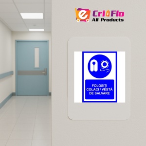 Indicator Folositi colaci vesta de salvare, Sticker autocolant - Img 4