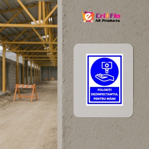 Indicator Folositi dezinfectantul pentru maini, Sticker autocolant - Img 5