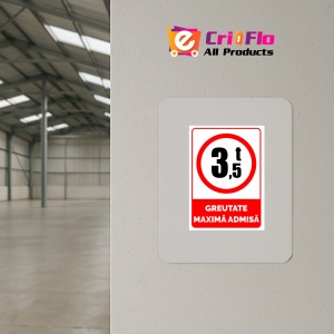 Indicator Greutate maxima admisa 3,5 tone, Sticker autocolant - Img 3