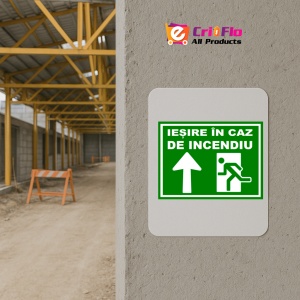 Indicator Iesire in caz de incendiu, Sticker autocolant - Img 5