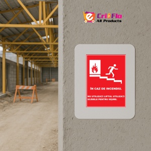 Indicator In caz de incendiu nu utilizati liftul, Sticker autocolant - Img 5