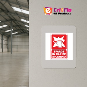 Indicator In caz de incendiu sparge geamul, Sticker autocolant - Img 3