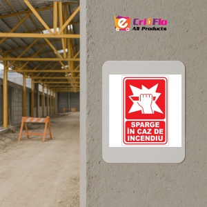 Indicator In caz de incendiu sparge geamul, Sticker autocolant - Img 5