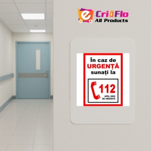 Indicator In caz de urgenta sunati la 112 apel unic de urgenta, Sticker autocolant - Img 4